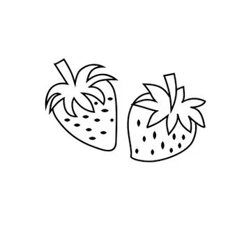 Strawberry icon character  Stock Illustration