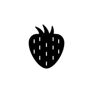 Strawberry icon element of fruit icon for mobile concept and web apps. Thin l Stock Illustration