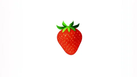 Strawberry icon isolated on a white background Stock Footage 284237552