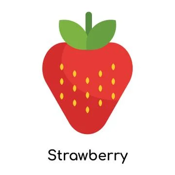 Strawberry icon isolated on white background Free Stock Illustration
