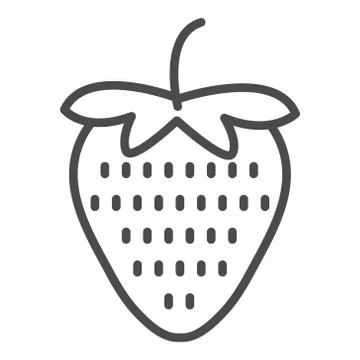 Strawberry icon line art vector icon for apps and websites Stock Illustration