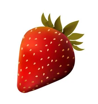 Strawberry icon. Red fresh and juicy berry. Natural and organic fresh product Illustrazione stock