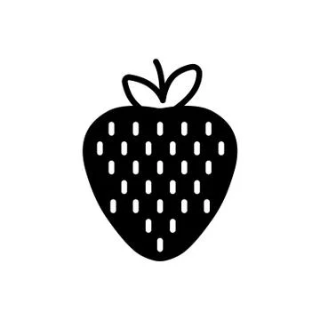 Strawberry icon simple flat vector illustration Stock Illustration
