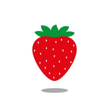 Strawberry Icon Single Stock Illustration