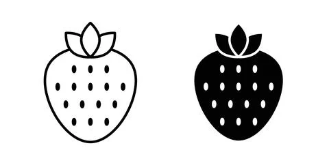 Strawberry icon vector art Illustrations Stock Illustration