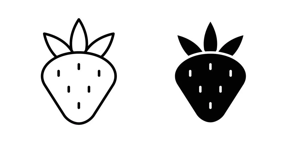 Strawberry icon vector editable eps10 Stock Illustration