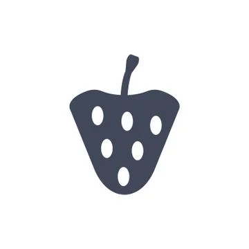 Strawberry Icon Vector flat design style Stock Illustration