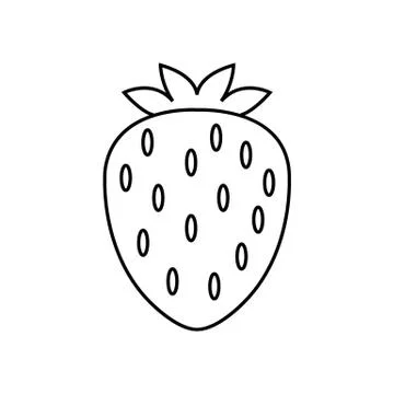 Strawberry icon vector fruit fresh sign Stock Illustration