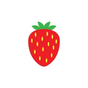 Strawberry icon vector fruit fresh sign Stock Illustration