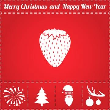 Strawberry Icon Vector Stock Illustration