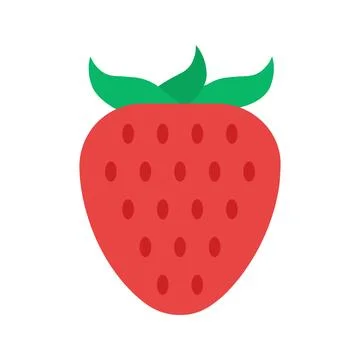Strawberry icon vector image. Stock Illustration