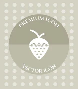 Strawberry Icon for Web, Applications, Software &amp; Graphic Designs. Stock Illustration