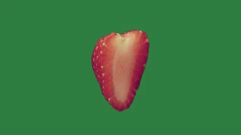 A strawberry isolated on green screen background Stock Footage 336955184