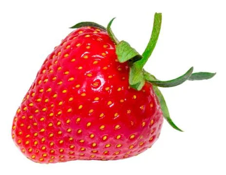 Strawberry isolated on white background. Clipping Path Stock Photos