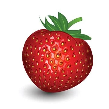 Strawberry isolated on white background Illustrazione stock
