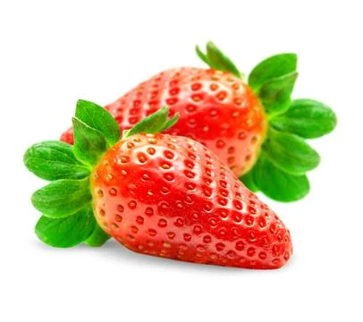 Strawberry isolated on white background Stock Photos