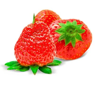 Strawberry isolated on white background Stock Photos