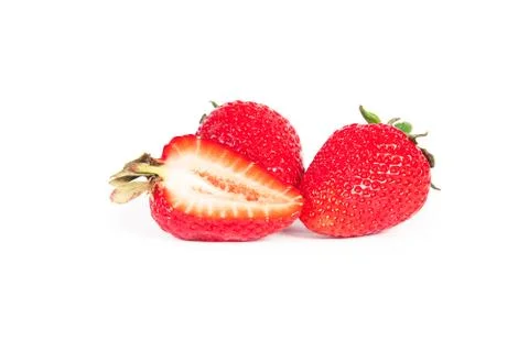 Strawberry isolated on white background Stock Photos