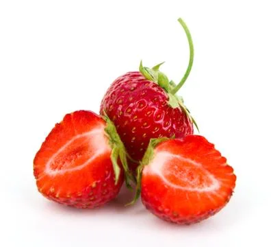 Strawberry isolated on white background Stock Photos