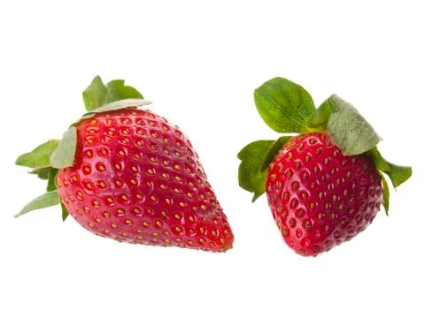 Strawberry isolated on white background Stock Photos