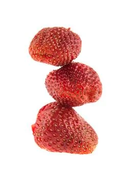 Strawberry isolated on white background Stock Photos