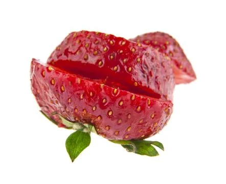 Strawberry isolated on white background Stock Photos