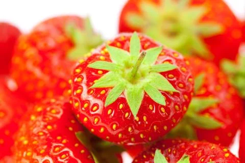 Strawberry isolated on white Stock Photos