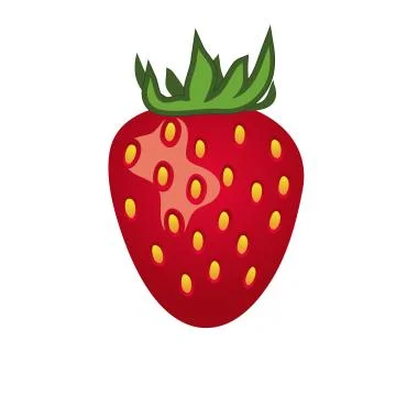 Strawberry isolated on white. Vector Stock Illustration