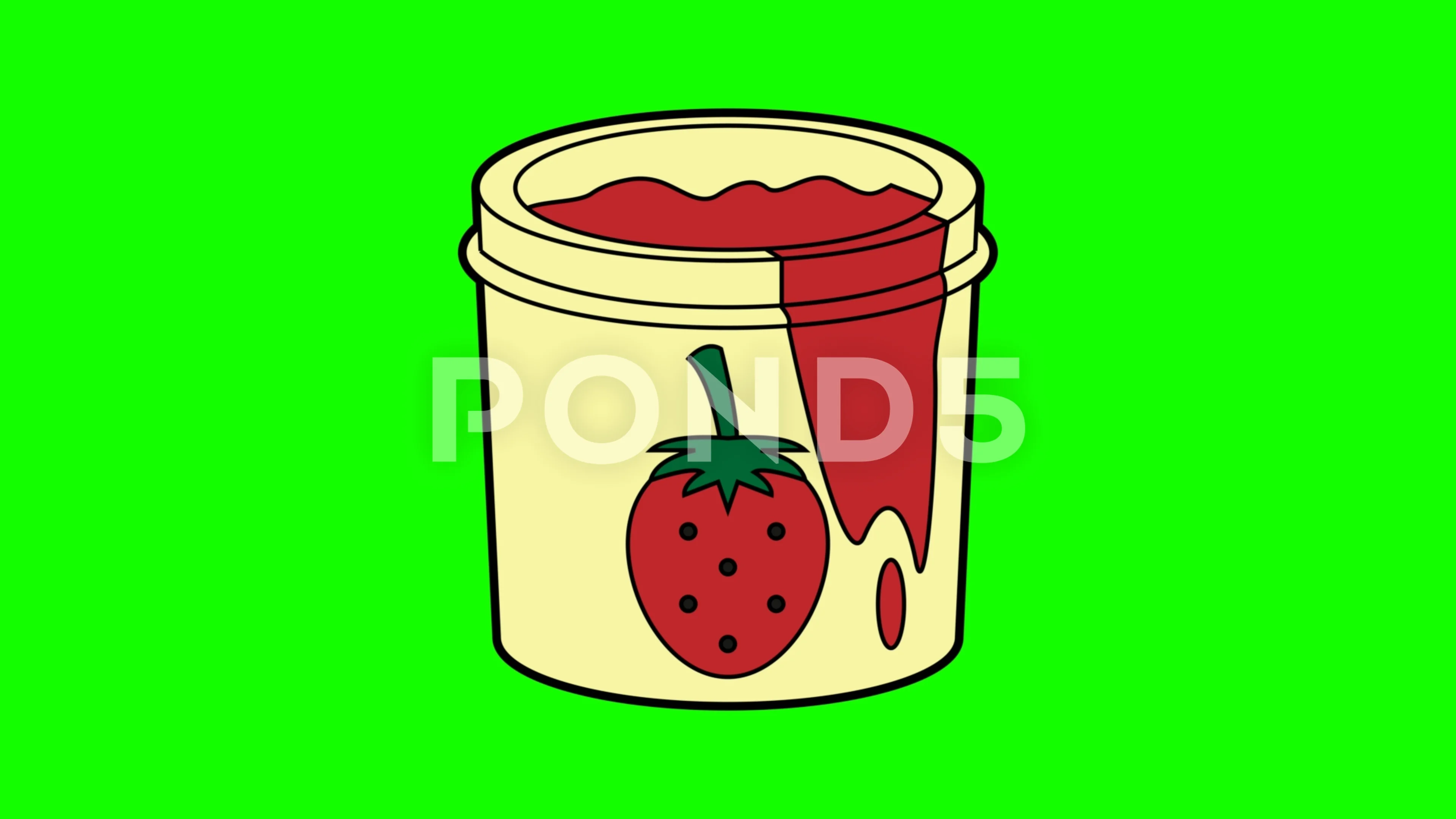 Strawberry jam animation green screen. 2... | Stock Video | Pond5