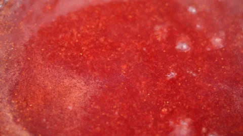 Strawberry jam boiling close up Stock Footage 35941255