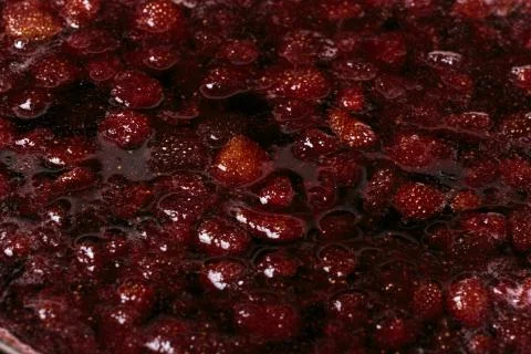 Strawberry jam closeup Stock Photos