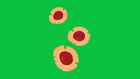 Strawberry Jam Cookie Eid Animation Video stock 303438620