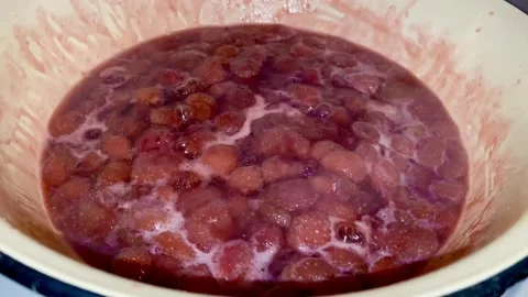 Strawberry jam Stock Footage 137246073