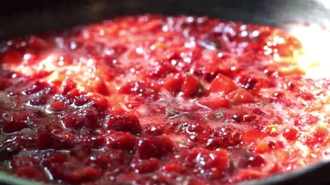 Strawberry jam Stock Footage 312863769
