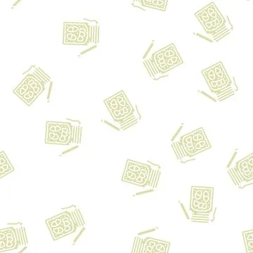 Strawberry jam glyph seamless pattern Stock Illustration
