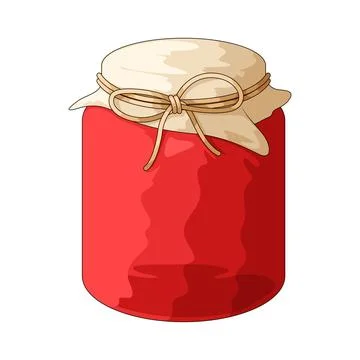 Strawberry jam illustration Stock Illustration