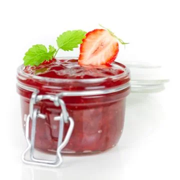 Strawberry jam isolated Foto stock