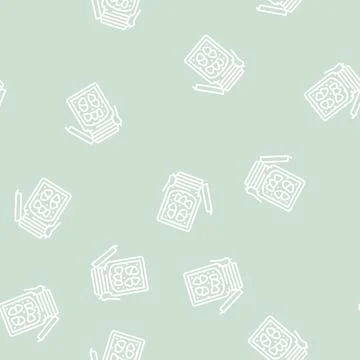 Strawberry jam line seamless pattern Illustrazione stock