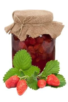 Strawberry jam Stock Photos