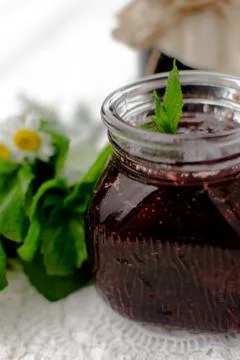 Strawberry jam Stock Photos