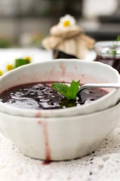 Strawberry jam Stock Photos