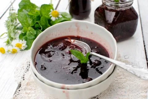 Strawberry jam Stock Photos