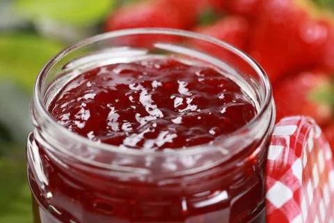 Strawberry jam Stock Photos