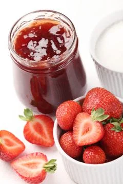 Strawberry jam Stock Photos