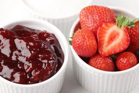 Strawberry jam Stock Photos