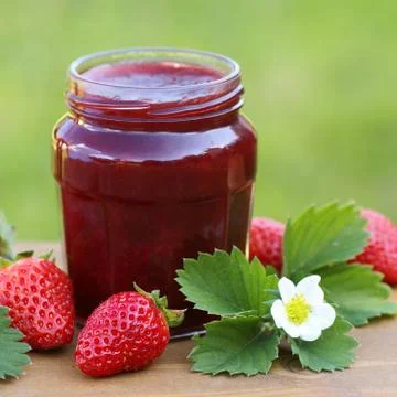 Strawberry jam Stock Photos