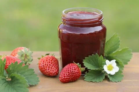 Strawberry jam Stock Photos