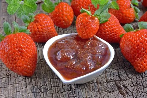 Strawberry jam Stock Photos