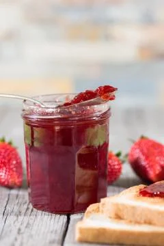 Strawberry jam Foto stock