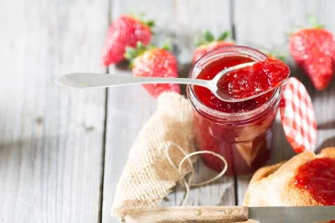 Strawberry jam Foto stock